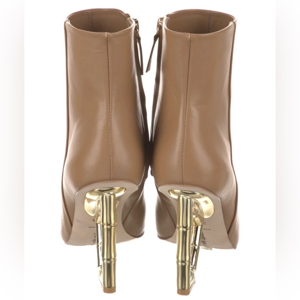 Cult Gaia Tan Heeled Boots with Gold Accent - Picture 4 of 5